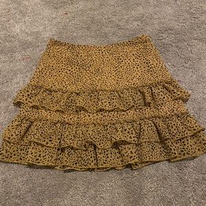 Forever 21 Ruffled Pattern Skirt